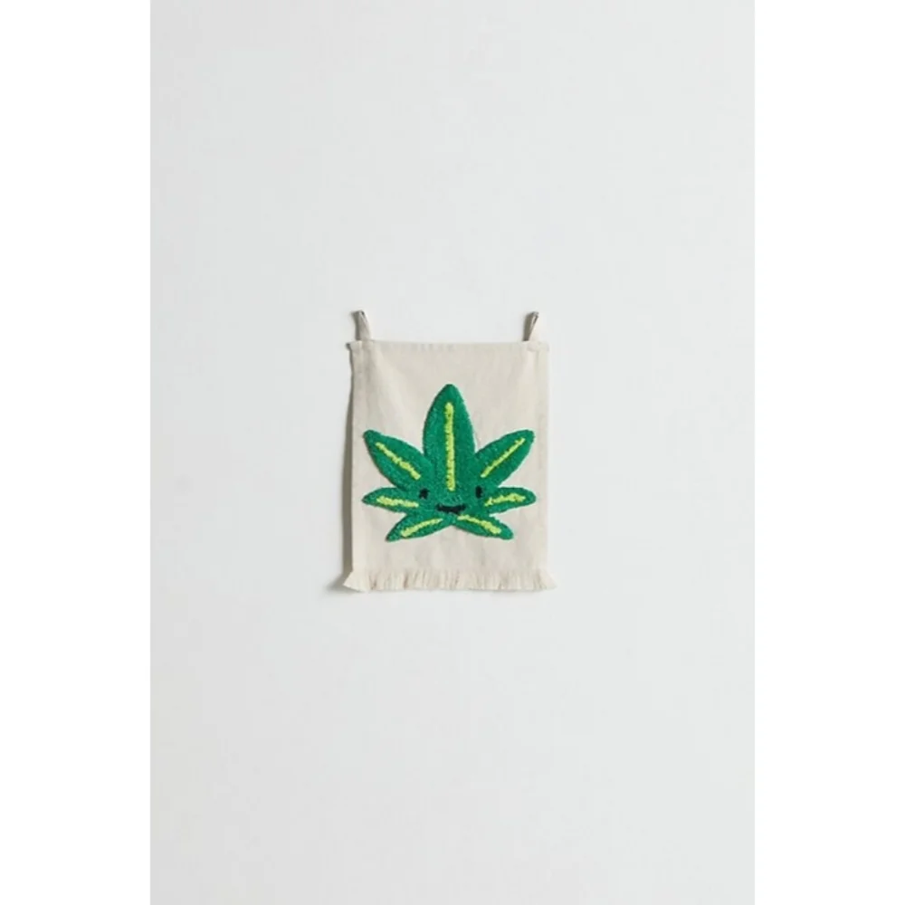 UO Mini Tufted Flag Textured Tapestry